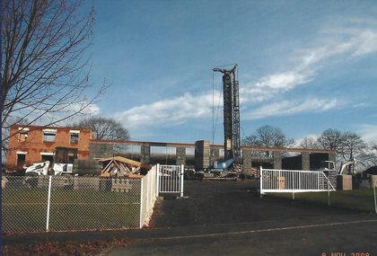 Rohbau des neuen Firmensitzes in Dohma, November 2008