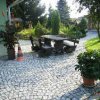 Granitplfaster in Bögen verlegt